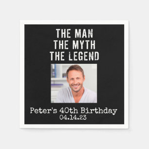 Custom Photo Birthday Paper Napkin