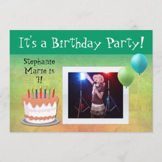 Custom Photo Birthday Party Invitation