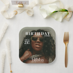 Custom Photo Birthday Party Magazine Cover  Paper Plate