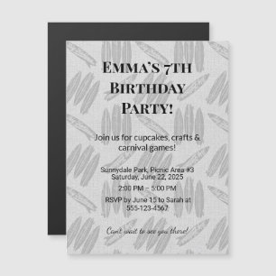 Custom Photo Birthday Party Save the Date Magnets