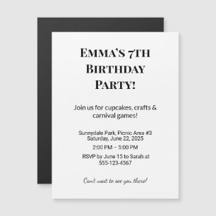 Custom Photo Birthday Party Save the Date Magnets