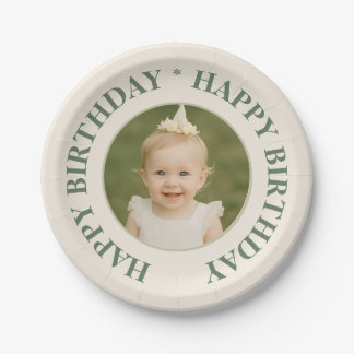 Custom Photo Birthday Sticker -Personal Invitation Paper Plate