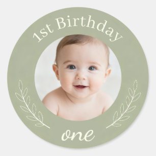 Custom Photo Birthday Sticker - Personalized Happy