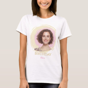 Custom Photo Birthday T-Shirt Personalised Birth