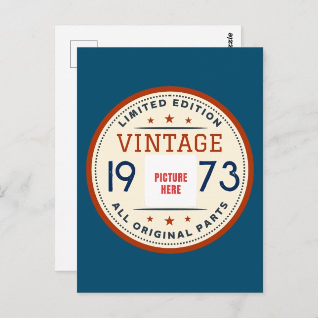 CUSTOM PHOTO BIRTHDAY YEAR LIMITED EDITION POSTCARD (Front/Back)