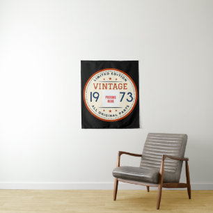 CUSTOM PHOTO BIRTHDAY YEAR LIMITED EDITION TAPESTRY