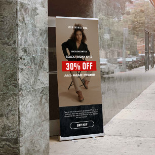 Custom Photo Black Friday Sale Product Promo Retractable Banner