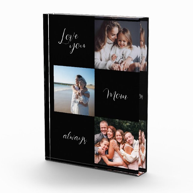 Custom Photo Block, love you mum black Block (Right)