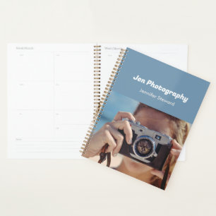 Custom photo blue photographer planner