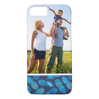 Custom Photo Blue Tie Dye Pineapples iPhone 8/7 Case