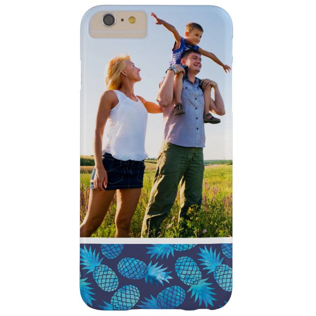 Custom Photo Blue Tie Dye Pineapples Case-Mate iPhone Case (Back)