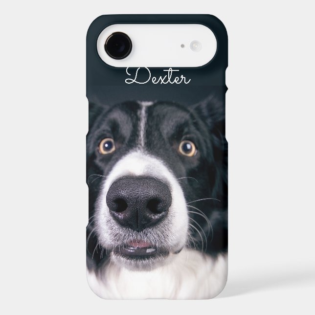 Custom Photo Border Collie Dog Face Case-Mate iPhone Case (Back)