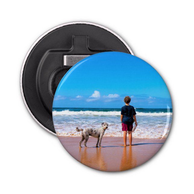Custom Photo Bottle Opener Gift with Your Photos (Front)