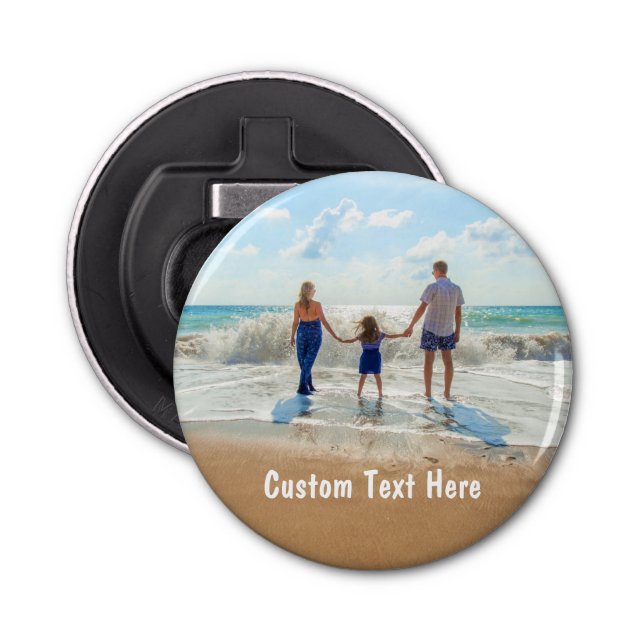 Custom Photo Bottle Opener Your Photos and Text (Front)