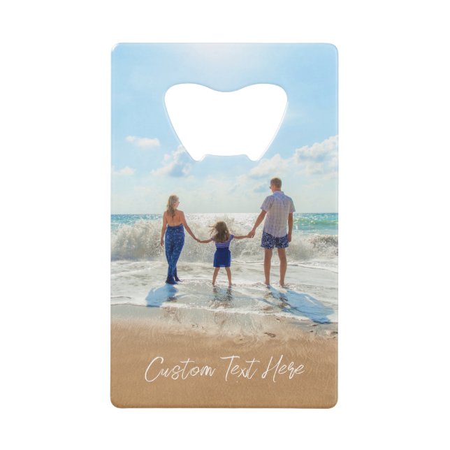 Custom Photo Bottle Opener Your Photos and Text (Front)