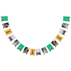 Custom photo bunting flags birthday pet dog 