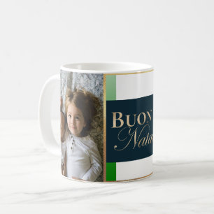 Custom Photo Buon Natale Italian Christmas Coffee Mug