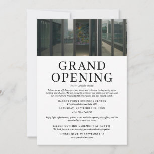 Custom Photo Business Grand Opening Invitation