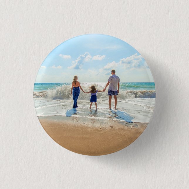 Custom Photo Button Gift with Your Photos Design (Front)