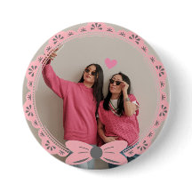 Custom Photo Button Pin – Mother’s Day Gift