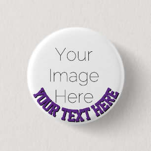 Custom Photo Button Pin – Personalised text Badge