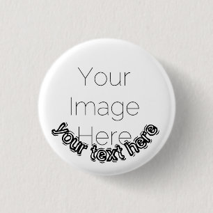 Custom Photo Button Pin – Personalised text Badge
