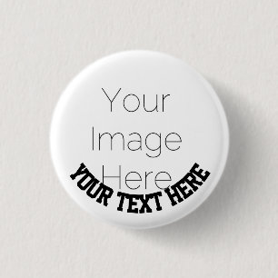 Custom Photo Button Pin – Personalised text Badge
