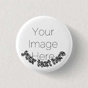 Custom Photo Button Pin – Personalized text Badge