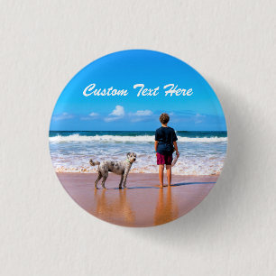 Custom Photo Button with Your Photos and Text