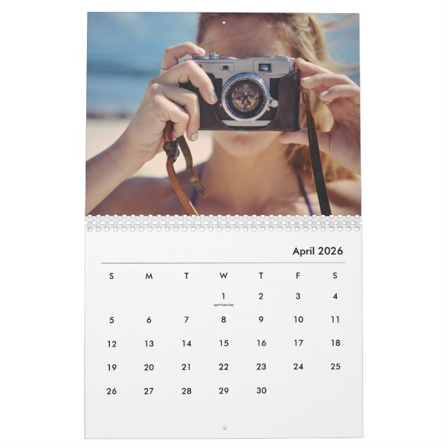 Custom Photo Calendar - Christmas Gift (Apr 2026)
