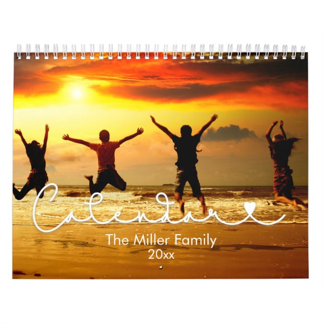 Custom Photo Calendar, Editable Calendar (Cover)
