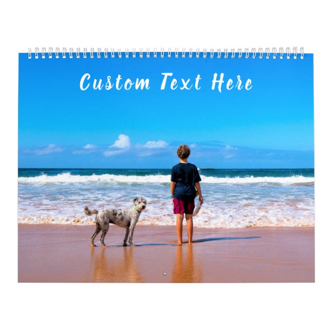 Custom Photo Calendar Gift Your Photos and Text (Cover)