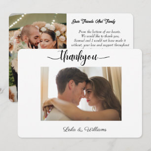 custom photo calligraphy text thank you wedding
