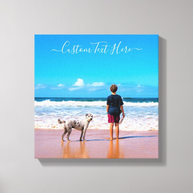 Custom Photo Canvas Print Your Photos and Text (Front)