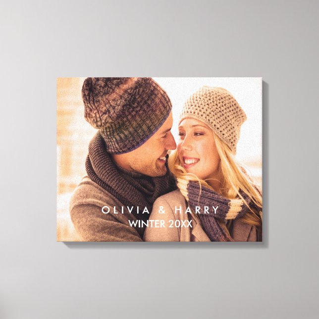 Custom Photo Canvas - White Text Overlay (Front)