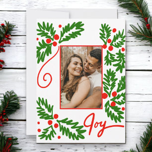 Custom Photo Card Merry Christmas Joy