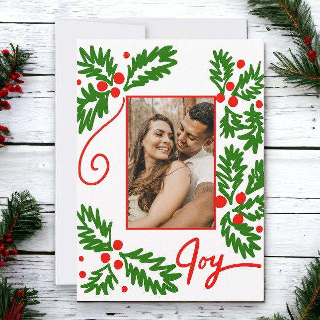Custom Photo Card Merry Christmas Joy (Send some personalized Holiday Greetings this year!)
