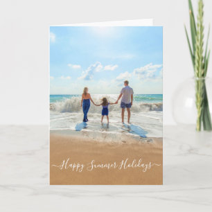 Custom Photo Card with Text Happy Summer Holidays
