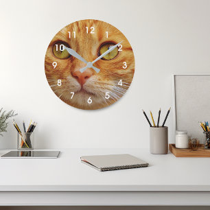 Custom Photo Cat Dog Pet Family Personalised Round Clock