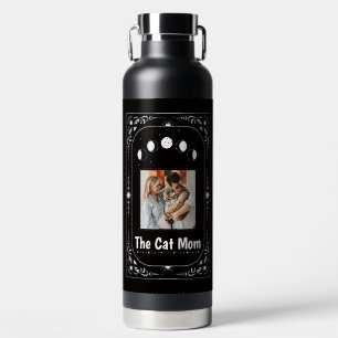 Custom Photo Cat Mum Pet Lover Personalised Tarot  Water Bottle