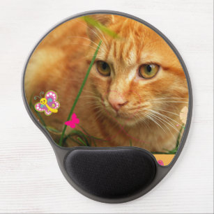 Custom photo cat personalised  gel mouse mat