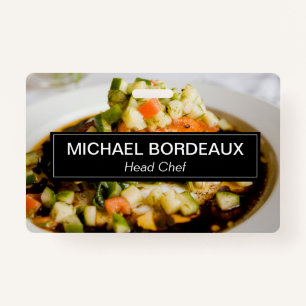 Custom Photo Catering Business personalised ID Badge