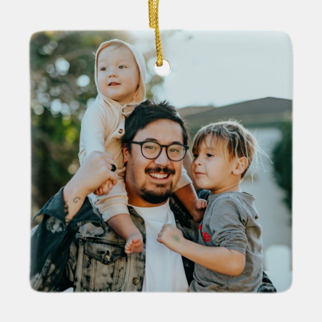 Custom Photo Ceramic Ornament (Front)