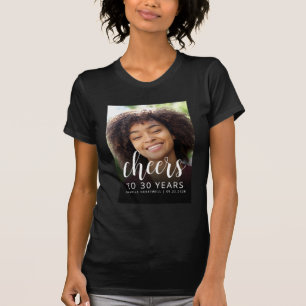 Custom Photo Cheers 30th Birthday Party T-Shirt