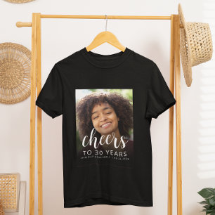 Custom Photo Cheers 30th Birthday Party T-Shirt