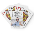 Custom photo cheers to 40 years birthday keepsake