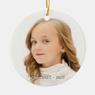 Custom Photo Christmas Ceramic Tree Decoration