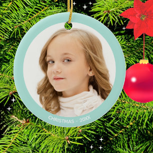 Custom Photo Christmas Ceramic Tree Decoration