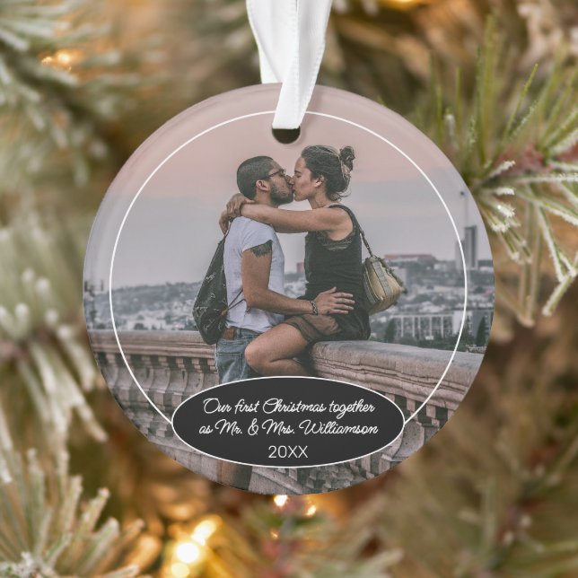 Custom Photo Christmas Classic Personalised 2025 Ornament (Tree)