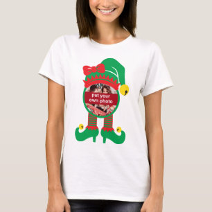 Custom Photo Christmas Elf T-Shirt